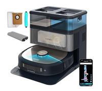 Cecotec Robot Aspirateur et Laveur de Sols avec IA, Base Autovidage et Technologie Laser Conga Z100. 20000Pa, Serpillière Bimatière XXL, Autovidage Poussière, Eau et Nettoyage de Serpilleres, App