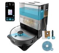 Cecotec Robot Aspirateur et Laveur de Sols avec IA Conga X100 X-Treme. Intelligence Artificielle, 20000Pa, Lavage Excellent, Serpillières Spin, Élévation Adaptative, Brosse Coupe-cheveux et Aspiration