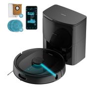 Cecotec Robot Aspirateur et Laveur de Sols avec IA et Base AutoVidange Conga 9990 AI Spin Revolution Ultra Power Home. 10000 Pa, SmartNavigation, Autonomie 240 Min, Brosse en Silicone, Application