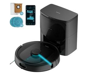 Cecotec Robot Aspirateur et Laveur de Sols avec IA et Base AutoVidange Conga 9990 AI Spin Revolution Ultra Power Home. 10000 Pa, SmartNavigation, Autonomie 240 Min, Brosse en Silicone, Application