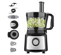 Cecotec Robot Culinaire Comino 1000. 1000 W, 2 Vitesses et Pulse, Bol de 2 L et Pichet de 1,8 L, 3 Disques de Coupe, Lame pour Hacher, Lame pour Pétrir, Presse-Agrumes et Disque pour Crèmes