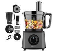 Cecotec Robot culinaire Paprika 1300 Full, 2000W de puissance, en acier inoxydable, 2 vitesses, 3 disques de coupe, comprend un bol de 3,5 L, une carafe de 1,8 L et un presse-agrumes