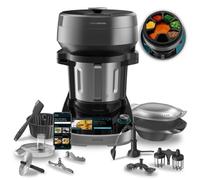 Cecotec Robot de Cuisine Multifonction avec Distributeur d'Aliments Mambo CooKing Unique. 2200 W, 45 Fonctions, Recettes Guidées, Récipient Unique de 5L, Acc: Cuiseur Vapeur ou Palette pour Ragoûts