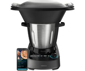 Cecotec Robot de cuisine multifonction Mambo 11090 1600 W 37 fonctions, APP, Balance et Pichet de 3,3 litres en acier inoxydable pour lave-vaisselle, Recette et accessoires