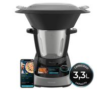 Cecotec Robot de Cuisine Multifonction Mambo Touch. 1600 W, 37 Fonctions, Écran Tactile TFT 5" avec Livre de Recettes Intégré, Capacité de 3,3 Litres, Application, Balance et Jarre en Acier Inoxydable