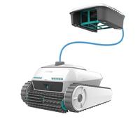 Cecotec Robot nettoyeur de piscine pour fonds, murs, ligne de flottaison et surface Conga Pooldroid 10000 TotalClean AquaSkater. 300 m², nettoyage ordonné, autonomie 180 min, capacité 4 L, application