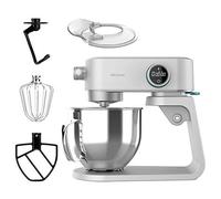 Cecotec Robot pétrisseur Twist&Fusion 4000 Luxury, Blanc. 800 W, corps en aluminium moulé, moteur DC, 8 vitesses, lumière LED, bol en acier inoxydable de 5,2 l