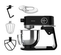 Cecotec Robot pétrisseur Twist&Fusion 4000 Luxury, Noir. 800 W, corps en aluminium moulé, moteur CC, 8 vitesses, lumière LED, bol en acier inoxydable de 5,2 l