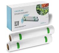 Cecotec Rouleaux Gaufrés Set de 2 Rouleaux Moyens 20 x 600 cm. Convient pour la cuisson à basse température, Surface gaufrée, Sans BPA. des tailles de sacs personnalisées.