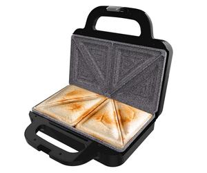 Cecotec Sandwicheuse Rock'nToast Deep Classic, 1000 W, Plus grande amplitude, Plaques triangulaires, Grillage uniforme, Revêtement RockStone, Capacité de 2 Sandwichs, Sans PFOA