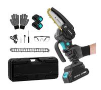 Cecotec Scie à Élaguer 4" (10 cm) à Batterie 21 V MontanaForce 4000 Hand. 400 W, Vitesse 25 000 tr/min, Graisseur à Bouton, Comprend 2 Batteries Nexus, Mallette, Chaîne de Rechange et Accessoires
