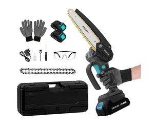 Cecotec Scie à Élaguer 6" (15,2 cm) à Batterie 21 V MontanaForce 6000 Hand. 700 W, Vitesse 24 500 tr/min, Graisseur à Bouton, Comprend 2 Batteries Nexus, Mallette, Chaîne de Rechange et Accessoires