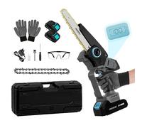 Cecotec Scie à Élaguer 8" (20,3 cm) à Batterie 21 V MontanaForce 8000 Hand 1100 W, Vitesse 21 500 tr/min, Graisseur à Bouton, Comprend 2 Batteries Nexus, Mallette, Chaîne de Rechange et Accessoires