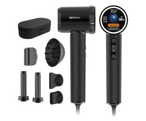 Cecotec Sèche-Cheveux - 6 Accessoires - DryGlam Waves i-Sensor Pro. 1600W, Moteur Brushless, Technologie Infrarouge, Capteur de Distance, Réduit les Frisottis, 6 Modes, Touch Sensor, Étui en Cuir