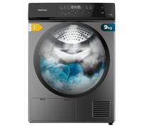 Cecotec Sèche-linge 9Kg à Pompe à Chaleur Bolero DressCode Dry 9400 Steel | Classe Énergétique E, Contrôle Tactile, 15 Programmes, Séchage Automatique, Repassage Facile, Stop&Go, Tambour Inox, Acier