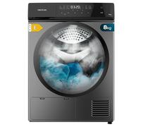 Cecotec Sèche-linge à Pompe à Chaleur 8 kg Bolero DressCode Dry 8400 Steel, Classe Équivalente A++, 15 programmes, Fonctions de Séchage Auto, Repassage Facile, Stop&Go, Delay Start et KidLock, Inox