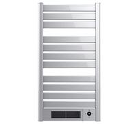 Cecotec Sèche-Serviettes Électrique avec Radiateur Ready Warm 9780 Ceramic Towel Chauffage céramique incorporé, 2000 W, Écran LED, Télécommande, Minuterie, Température Ajustable, Gris foncé