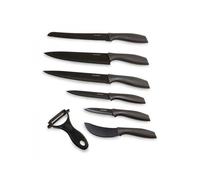 Cecotec Set de 7 couteaux professionnels Couteau en titane. Acier inoxydable, revêtement céramique, lame of 2mm of épaisseur, y compris l'étui