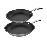 Cecotec Set de poêles Polka Classy 20-24 Bucket Set Steel. Diamètre 20-24 cm, acier inoxydable 18/10, revêtement antiadhésif, poignée rivetée, convient à tous les types de cuisines