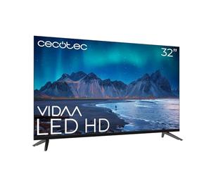 Cecotec Smart TV - TV LED 32 Pouces Résolution HD - Série A5 ALH50032. Smart TV VIDAA, système Audio Dolby, WiFi intégré, Sortie Casque, Chromecast, 3 HDMI et 2 USB