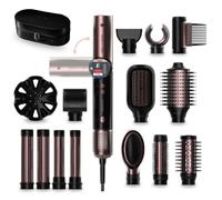 Cecotec Coiffant cheveux AirGlam 14in1 Flex Noir – 1400W, 110000RPM, Écran, Coanda, Moteur Brushless