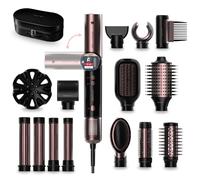 Cecotec Coiffant cheveux AirGlam 14in1 Flex Noir – 1400W, 110000RPM, Écran, Coanda, Moteur Brushless