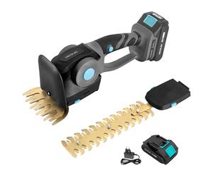 Cecotec Taille-Haies à Batterie Manuel 2en1 TitaniumSword 2120 Hand XL. Batterie 21V, Moteur sans balais, Brushless, Lames en Titane, 2 Accessoires Inclus, Système de sécurité