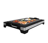 Cecotec Tasty&Grill 2000 Inox LineStone, Puissance 2000 W, finitions acier inoxydable, Thermostat réglable, surface Grill, revêtement RockStone, passe au lave-vaisselle