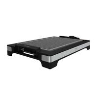 Cecotec Tasty&Grill 2000 Inox LineStone, Puissance 2000 W, finitions acier inoxydable, Thermostat réglable, surface Grill, revêtement RockStone, passe au lave-vaisselle