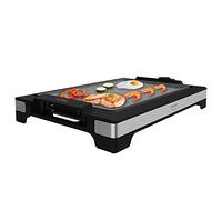 Cecotec Tasty & Grill 2000 Plancha électrique en acier inoxydable 2000 W, plaque RockStone antiadhésive, thermostat réglable, 5 niveaux de puissance, amovible, passe au lave-vaisselle (3094)