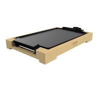 Cecotec Tasty&Grill 2000 Plancha électrique en bambou Puissance 2 000 W, structure en bambou, thermostat réglable, plaque plate, revêtement en fonte d’aluminium, passe au lave-vaisselle