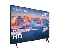 Cecotec Téléviseur LED 32'' 0 Series 0032S, Écran 32 Pouces, HD, Résolution d'Images et Vidéos optimale 1080p, Système Dolby, Mémoire Flash, Connectivité avec 3 ports HDMI et 2 ports USB, Télécommande