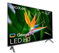 Cecotec Téléviseur LED 32" Smart TV Résolution HD - Série A4 ALH40032S | Google OS, Dolby Audio, HDR10, 16 Go ROM, Bluetooth, Google Voice Assitant et Chromecast