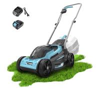 Cecotec Tondeuse à Gazon à Batterie sans Fil Terrenator E1 Liberty. Moteur sans Balais Brushless, Fonctionne avec 1 Batterie 21 V 4 Ah, Hauteur de Coupe Réglable, Largeur 32 cm, Bac 30 L