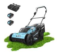 Cecotec Tondeuse à Gazon à Batterie Terrenator E7 Liberty Z Plus. Moteur sans balais Brushless, Fonctionne avec 2 Batteries 21 V 4 Ah, Changement de Hauteur, système Z-Tech, Largeur 43 cm, 3 en 1