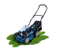 Cecotec Tondeuse à Gazon Thermique de 144cc Terrenator 2700.41 Plus Total Z | Largeur de Coupe de 41cm, Châssis en Acier, Réglage de la Hauteur avec Système Z-Tech, 3 en 1 avec Mulching, Roues Arrière XL
