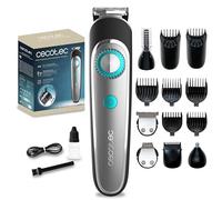 Cecotec Tondeuse Barbe et Cheveux Homme PrecisionCare Multigrooming Trimmer. Multigrooming Avec 6 têtes,5 Peignes de 3/6/9/12/15mm et 2 Peignes Réglables de 1 à 10mm et de 11 à 20 mm,Protection IPX7