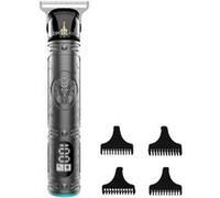 Cecotec Tondeuse à cheveux et barbe professionnelle Bamba PrecisionCare Samurai, Lame tranchante à haute performance, 4 Peignes de guidage 1-4 mm, Cheveux et barbe, Autonomie 120 min, Écran, Gris