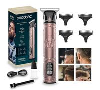 Cecotec Tondeuse et Profilateur Professionnel Bamba PrecisionCare Warrior. Lame Aiguisée à Hautes Performances, 4 Peignes de Guidage 1-4 MM, Autonomie 120mins, Design Ergonomique