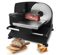 Cecotec Trancheuse en Acier Rock'nCut Shuriken Steel ProBlades. 200 W, Lame Allemande Solingen 190 mm, Réglage d'Épaisseur 0-15 mm, Disque Amovible QuickOut, Coupes Fines et Précises