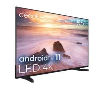 Cecotec TV LED 55" Smart TV A2 Series ALU20055. Résolution 4K UHD, Android 11, Frameless, MEMC, Dolby Vision, Dolby Atmos, HDR10, 2 Haut-parleurs 10W, Modèle 2023
