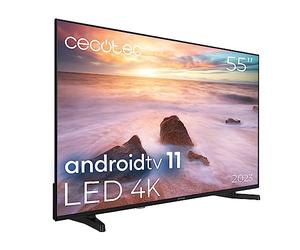 Cecotec TV LED 55" Smart TV A2 Series ALU20055. Résolution 4K UHD, Android 11, Frameless, MEMC, Dolby Vision, Dolby Atmos, HDR10, 2 Haut-parleurs 10W, Modèle 2023