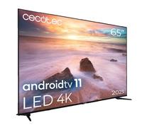 Cecotec TV LED 65" Smart TV A2 Series ALU20065. Résolution 4K UHD, Android 11, Frameless, MEMC, Dolby Vision, Dolby Atmos, HDR10, 2 Haut-parleurs 10W, Modèle 2023