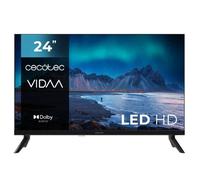 Cecotec Smart TV - TV LED 24 Pouces Résolution HD - Série A5 ALH50024. Smart TV VIDAA, système Audio Dolby, WiFi intégré, Sortie Casque, Chromecast, 3 HDMI et 2 USB