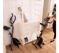 Cecotec Vélo statique pliable X-Bike – Magnétique, Écran LCD, 8 niveaux, Selle confort