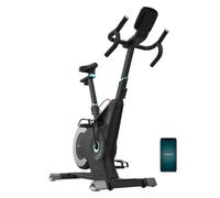 Cecotec Vélo d'appartement à résistance à l'air et magnétique DrumFit Indoor Eolo, application et écran LED, volant d'inertie 6 kg, support appareils et bouteille, cardiofréquencemètre bande