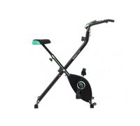 Cecotec Vélo stationnaire pliable avec volant X-Bike, système Silence Fit, avec et sans dossier, guidon et selle réglables, moniteur de fréquence cardiaque, écran LCD, support appareils, roues.