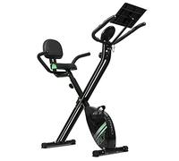 Cecotec Vélo Statique Pliable Magnétique X-Bike Pro. Pulsomètre , Écran LCD, Résistance Variable (8 niveaux), Pédales avec une Prise Maximale, 2.5 kg Volant d’inertie. (Pliable | avec dossier)