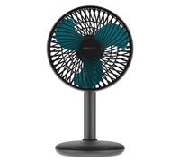 Cecotec - Ventilateur de Bureau avec Batterie EnergySilence 4000 Portable Desk Dark - Batterie de 4000 mAh, Diamètre 15 cm, Câble USB, Contrôle Tactile, 4 Vitesses, Hauteur Réglable