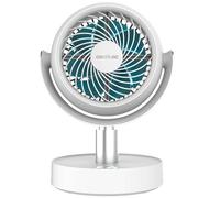 Cecotec Ventilateur de Bureau Circulateur d'Air sur Batterie EnergySilence 800 Cyclone Desk Portable Cool. 10W, Moteur DC, Batterie 4000mAh, 5 Vitesses, Oscillation et Inclinaison Réglables